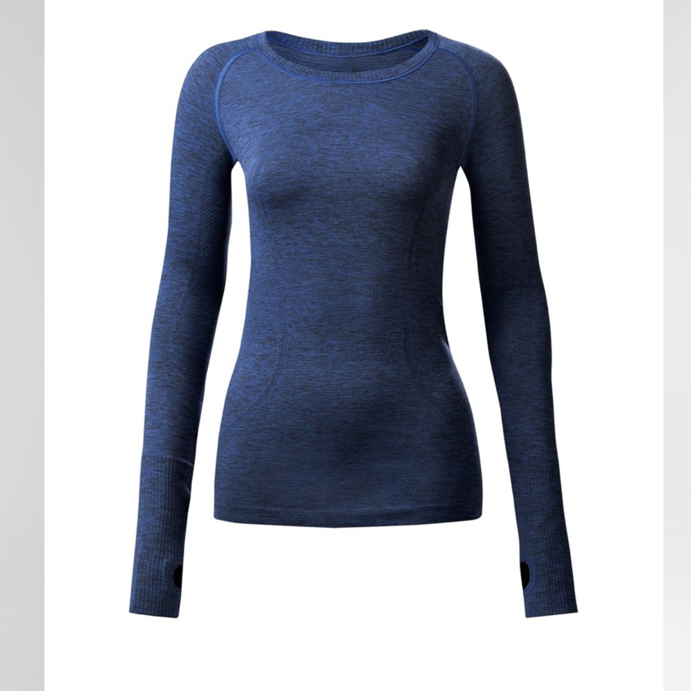 Lululemon Swiftly Tech Black Blue Sapphire Size 6